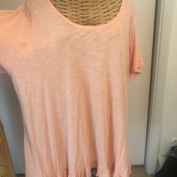 Cupio Woman blush T Shirt Peach Color Ruffle Hem 3X. NWT $48 - Picture 11 of 11